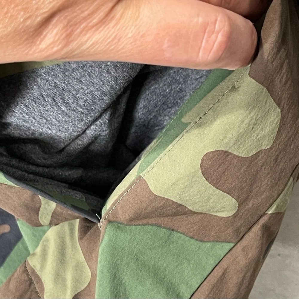 Nike Michigan State University Spartans Military Windbreaker Jacket Camo Hood.